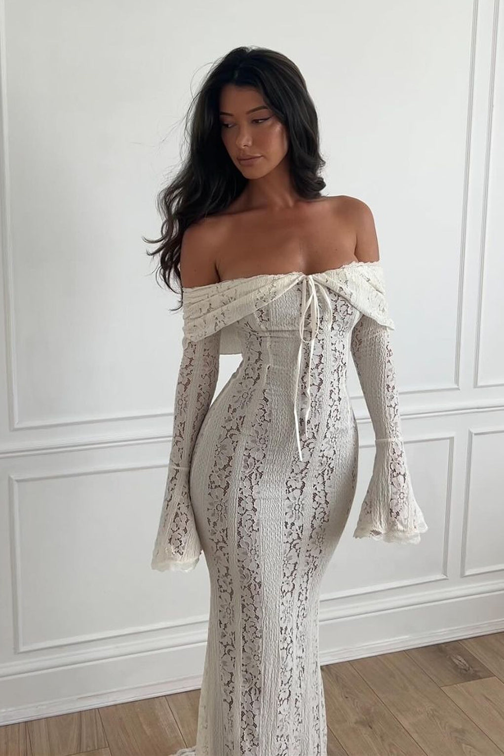 Elodie | Kant Maxi-jurk