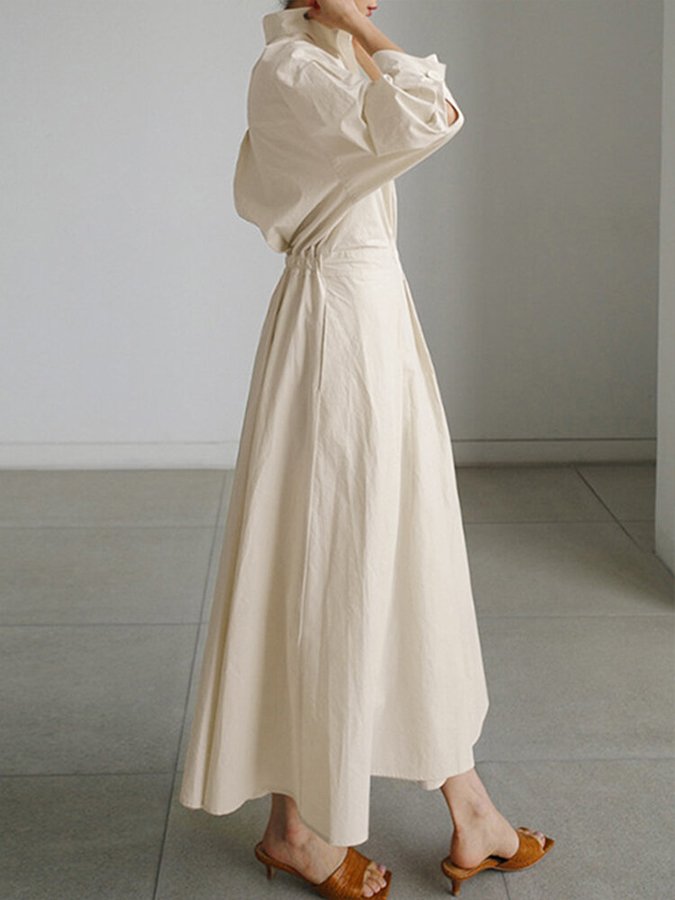 Vintage jurk met elegante halslijn – Dames