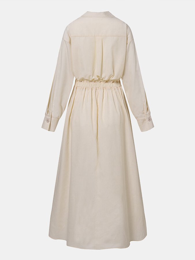 Vintage jurk met elegante halslijn – Dames