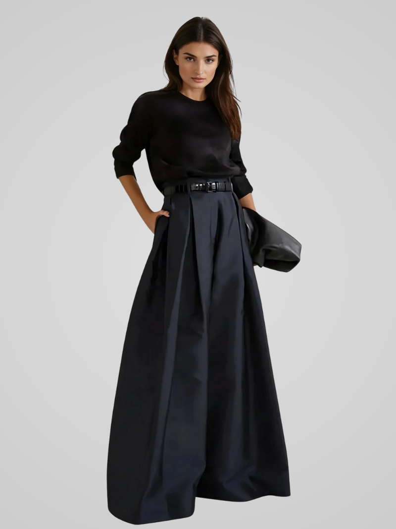 Elegante maxi rok broek met hoge taille voor formele en informele gelegenheden - Dames
