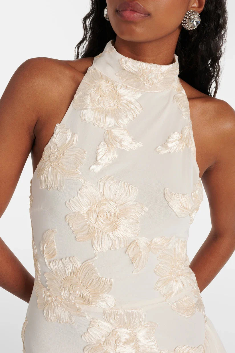 Liora elegante jurk in ivoor voor bruiloft gast of gala