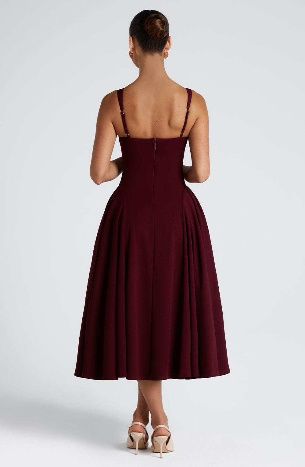 Claudia Midi Dress - Cherry Lacquer