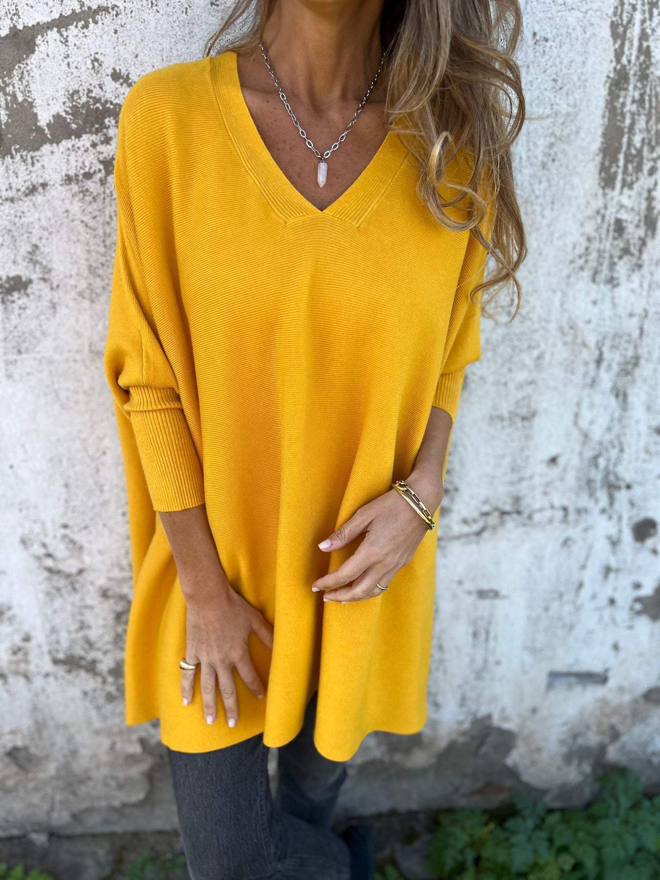 Brittney | Trui met oversized V-hals