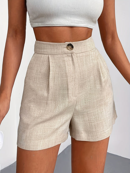 Diana | Hoge Taille Shorts Met Knoopsluiting