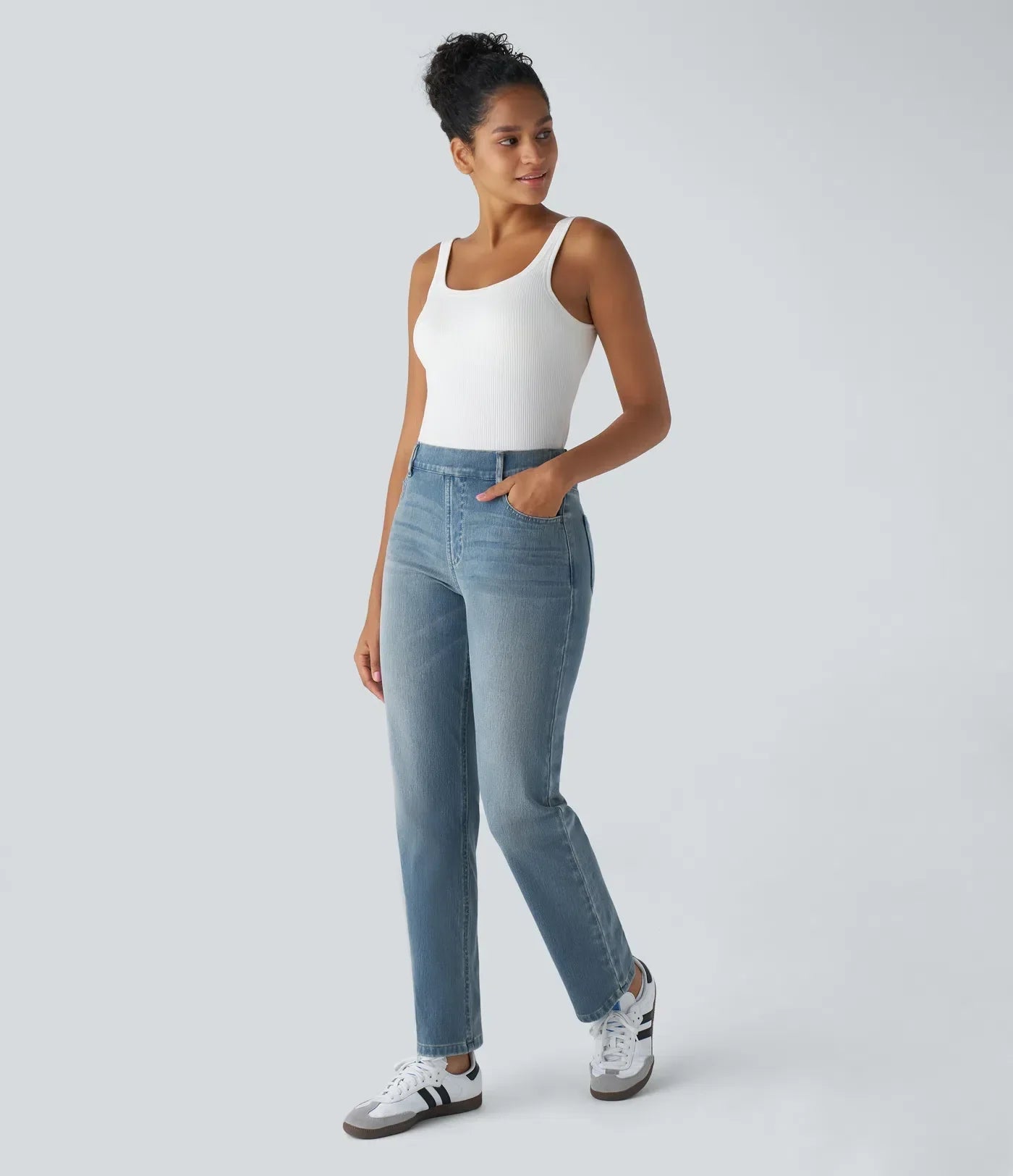 Sofia | Elastische broek met hoge taille