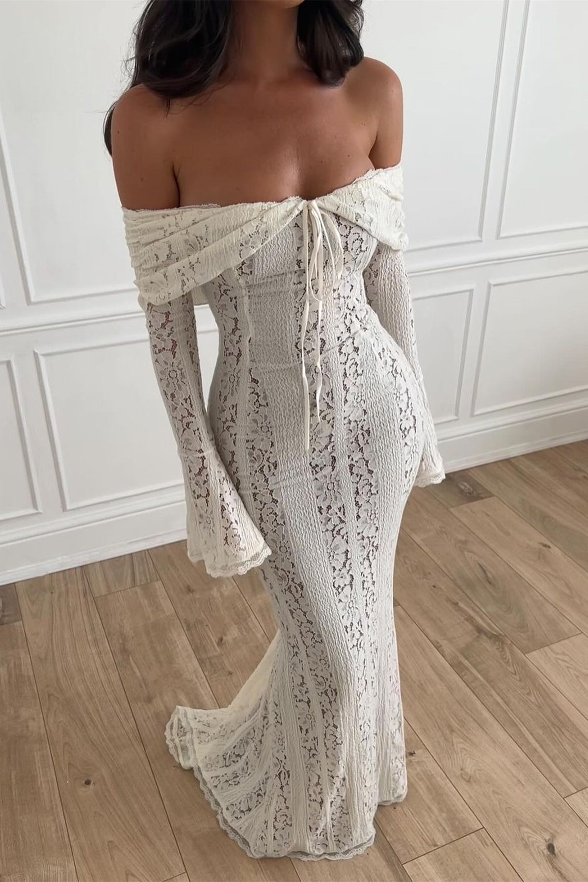 Elodie | Kant Maxi-jurk
