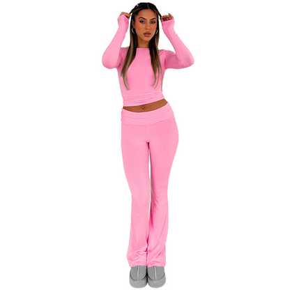 Mila |Set met Flared Broek en Crop Top