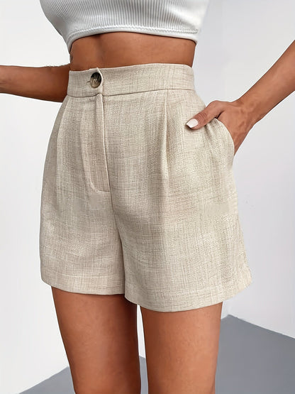 Diana | Hoge Taille Shorts Met Knoopsluiting