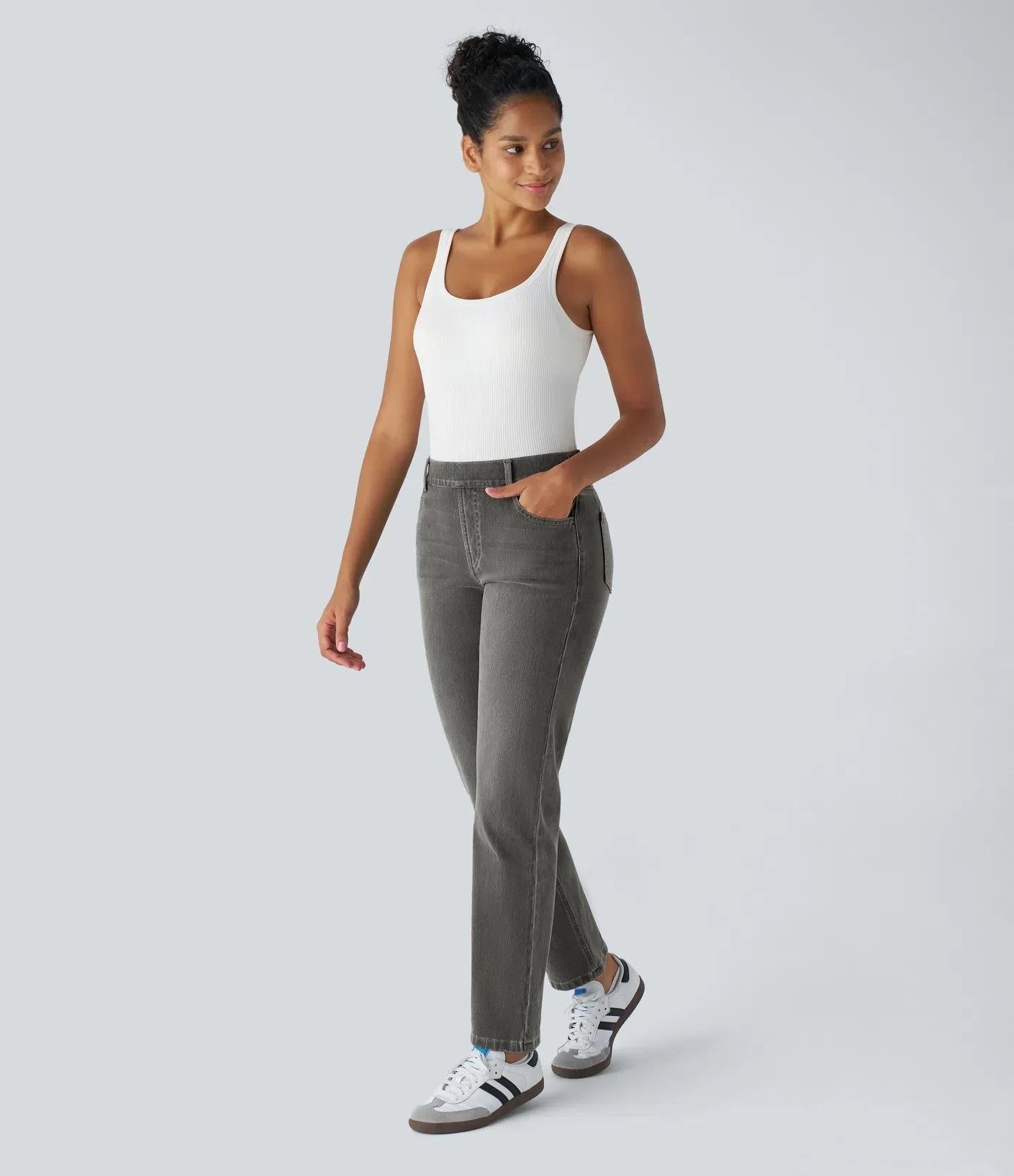 Sofia | Elastische broek met hoge taille
