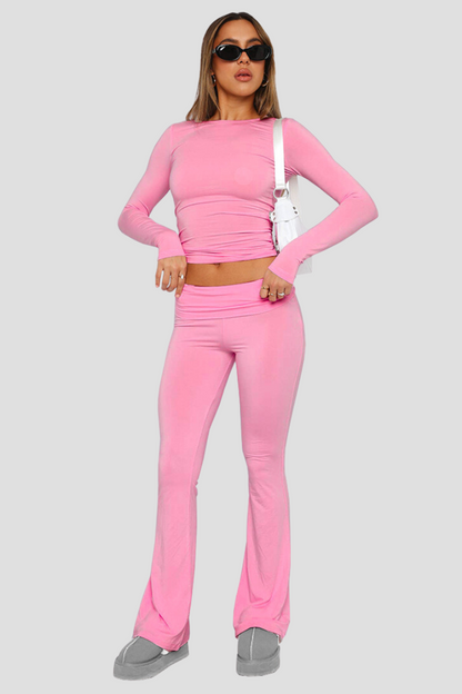 Mila |Set met Flared Broek en Crop Top