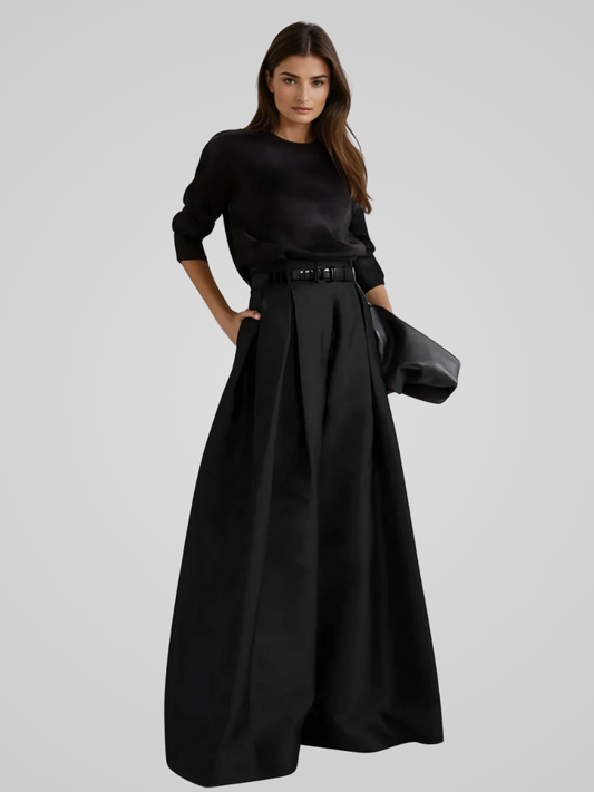 Elegante maxi rok broek met hoge taille voor formele en informele gelegenheden - Dames