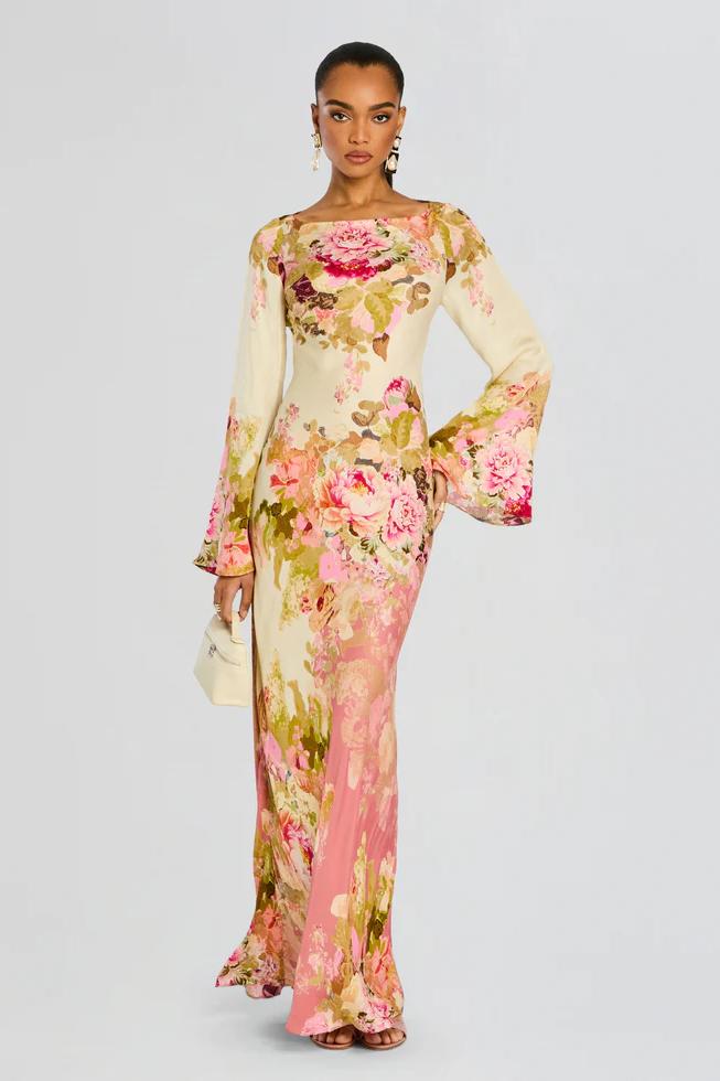 Belly bloemenprint maxi jurk met flared mouwen