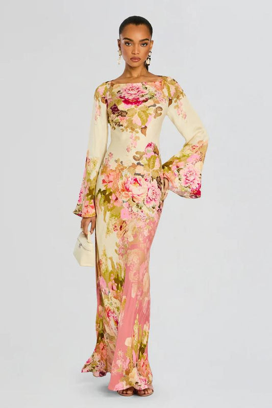 Belly bloemenprint maxi jurk met flared mouwen