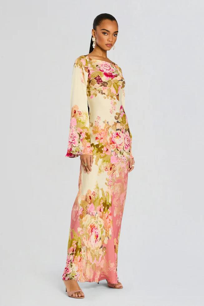 Belly bloemenprint maxi jurk met flared mouwen