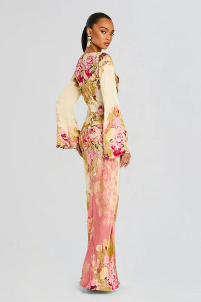 Belly bloemenprint maxi jurk met flared mouwen