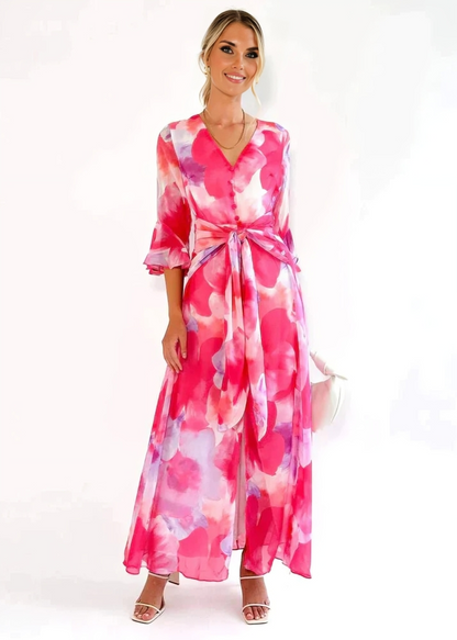 Elegante kleurrijke maxi jurk voor de zomer – Dames